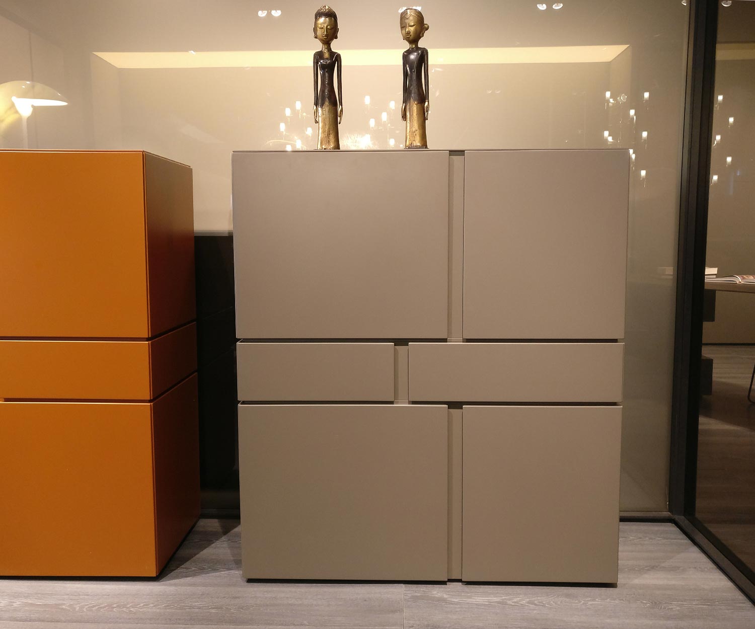 Modern Livitalia Abaco highboard in bruin mat Modern Livitalia Abaco highboard in bruin mat