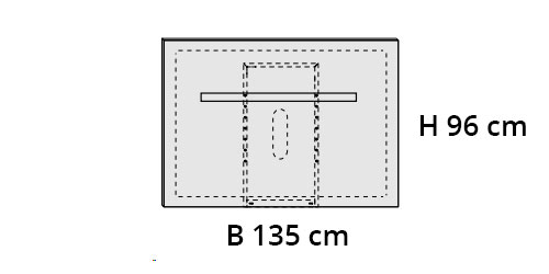 B 120 cm / H 96 cm