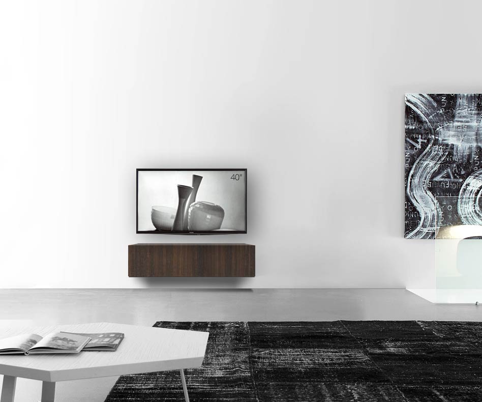 Livitalia Houten design lowboard configurator wand 120 cm 32 cm 56 cm bruin eiken Livitalia Houten design lowboard configurator wand 120 cm 32 cm 56 cm bruin eiken