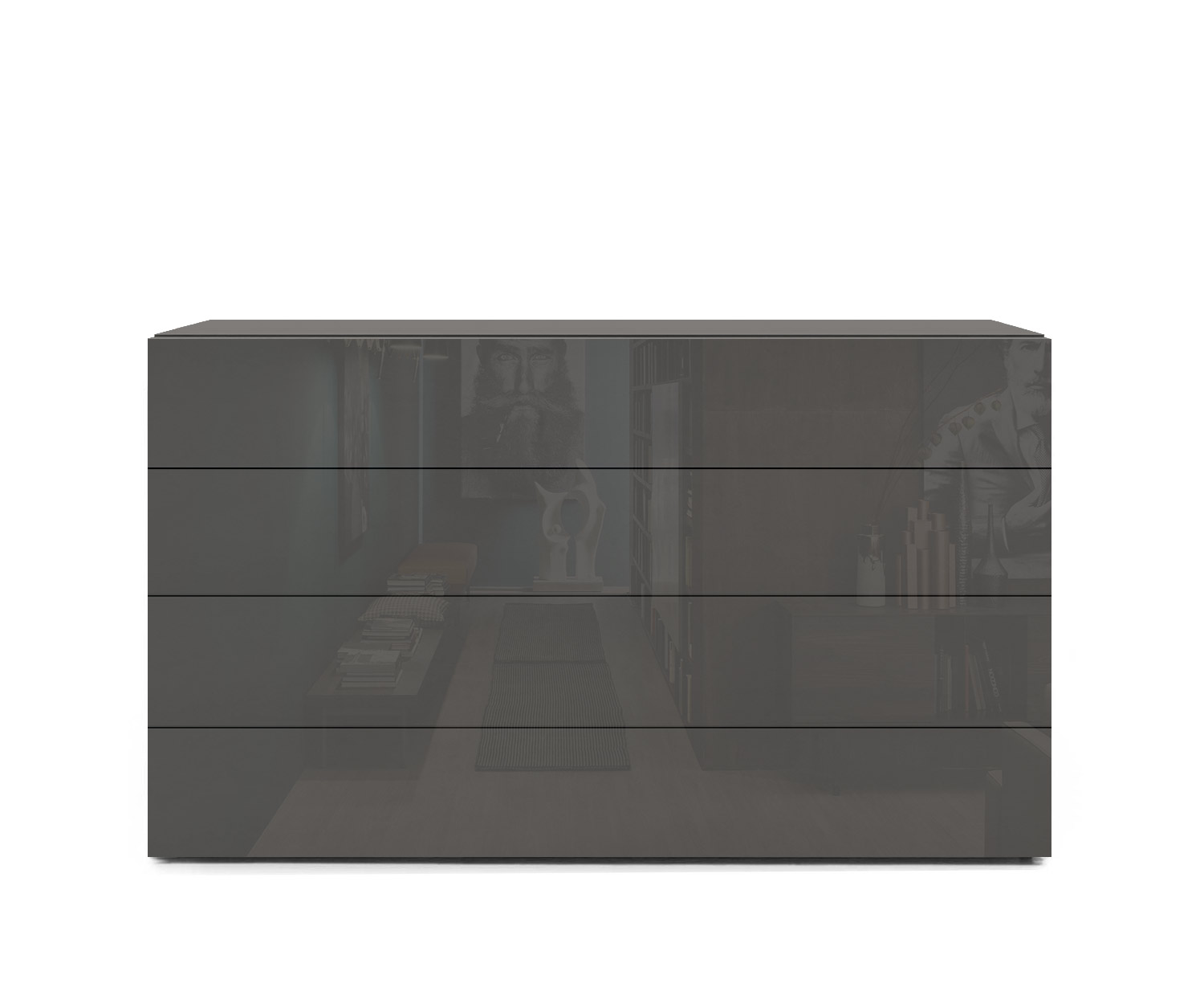 Novamobili Eenvoudige 4-zits ladekast B108 quartz410