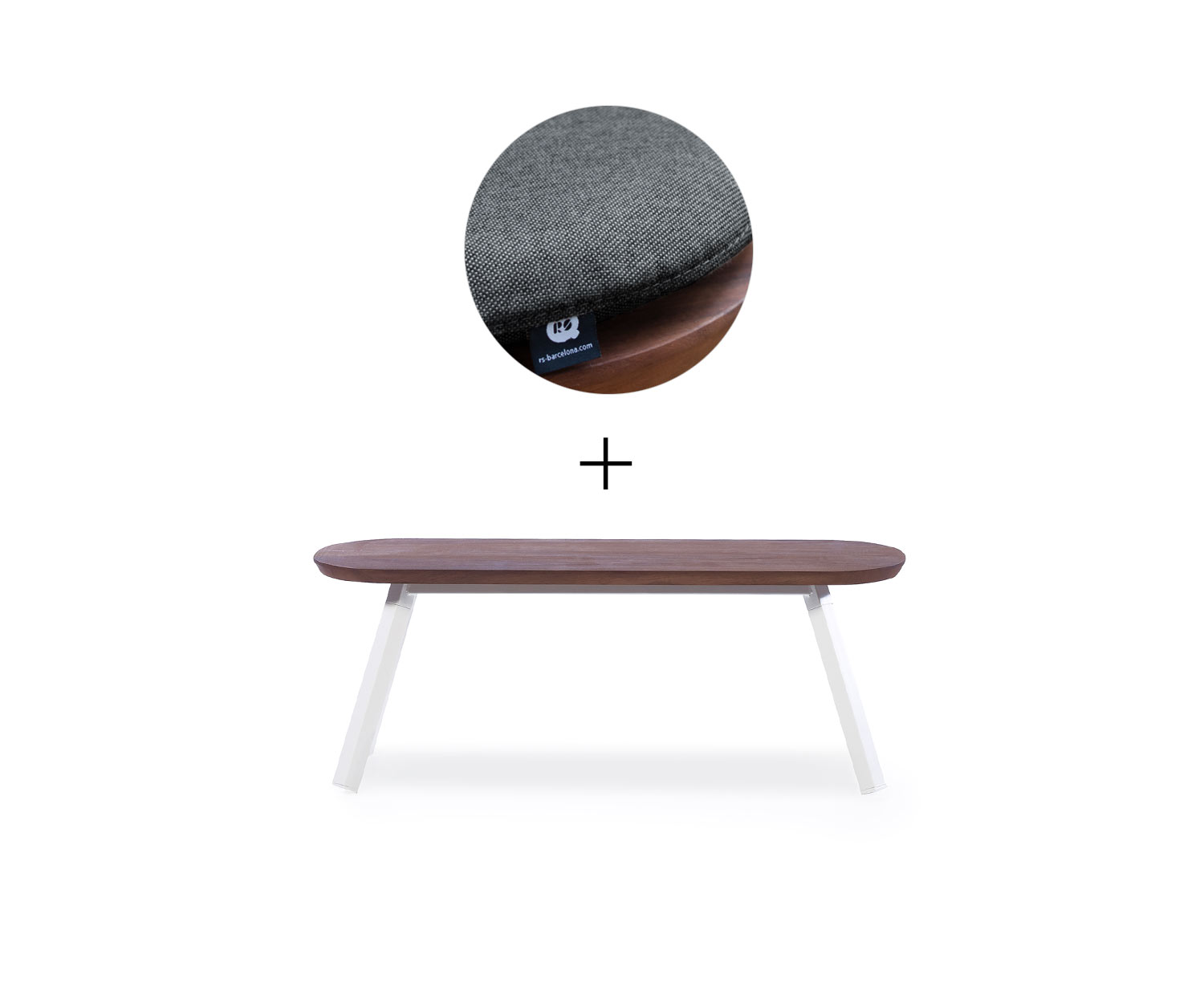 RS Barcelona Ping Pong Bank Wit B120 cm Zwart Buiten RS Barcelona Ping Pong Bank Wit B120 cm Zwart Buiten