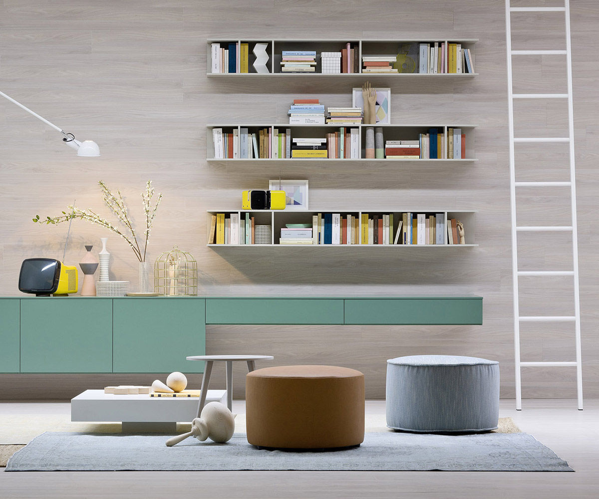 Novamobili Boekenkast Butterfly Horizontaal wit Novamobili Boekenkast Butterfly Horizontaal wit