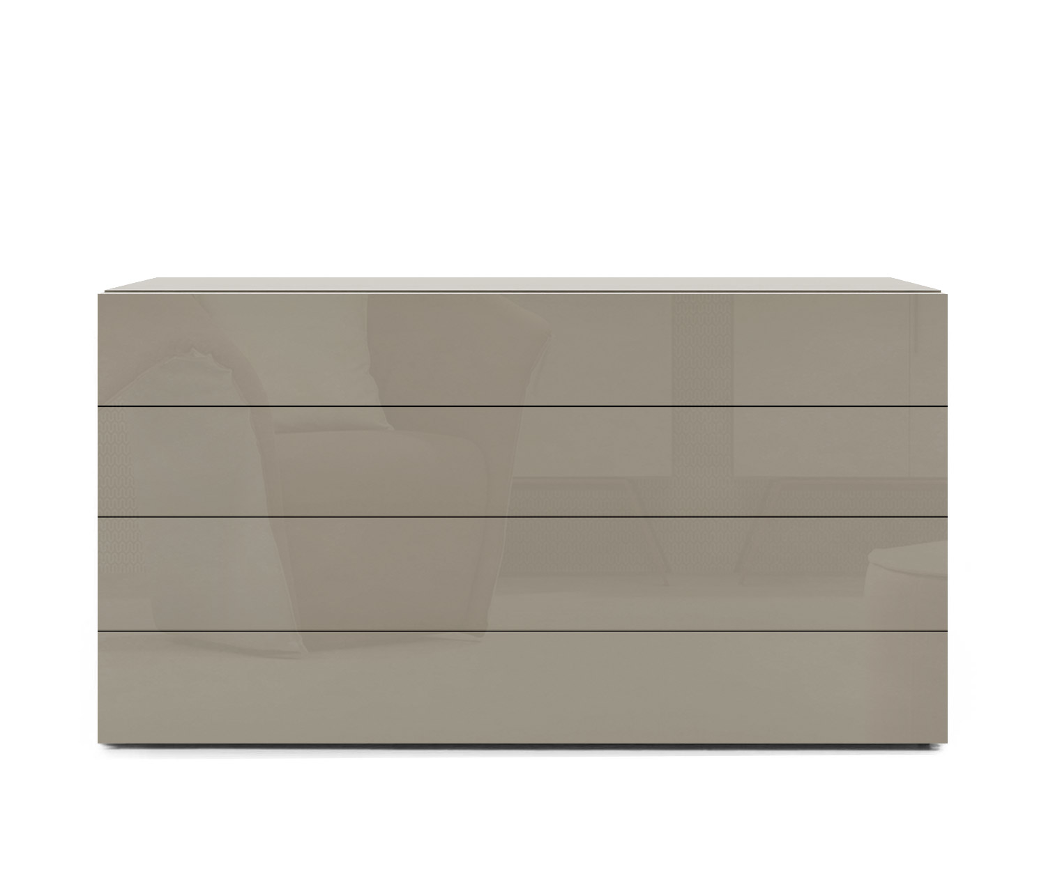 Novamobili Eenvoudige 4-zits ladekast B128 sand433 Novamobili Eenvoudige 4-zits ladekast B128 sand433