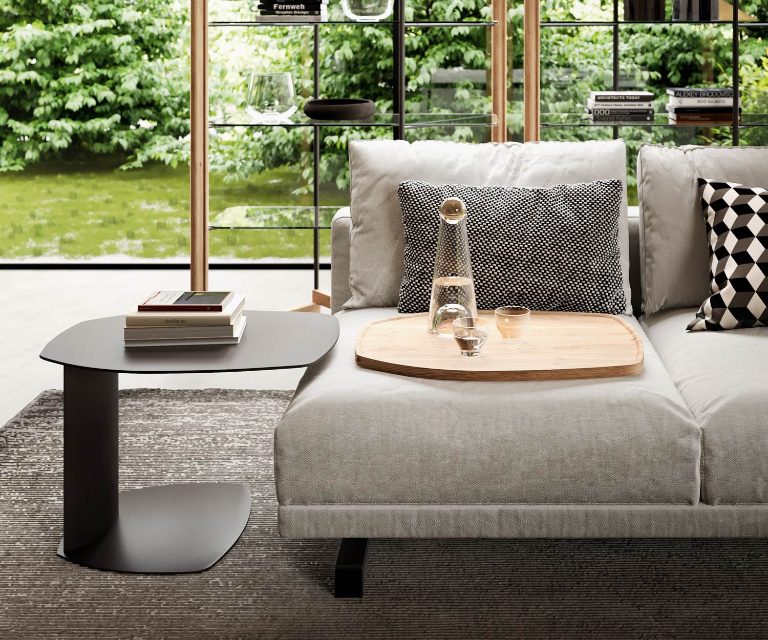 OzzioZoom T058 bijzettafel met afneembaar houten dienblad, in hoogte verstelbaar OzzioZoom T058 bijzettafel met afneembaar houten dienblad, in hoogte verstelbaar