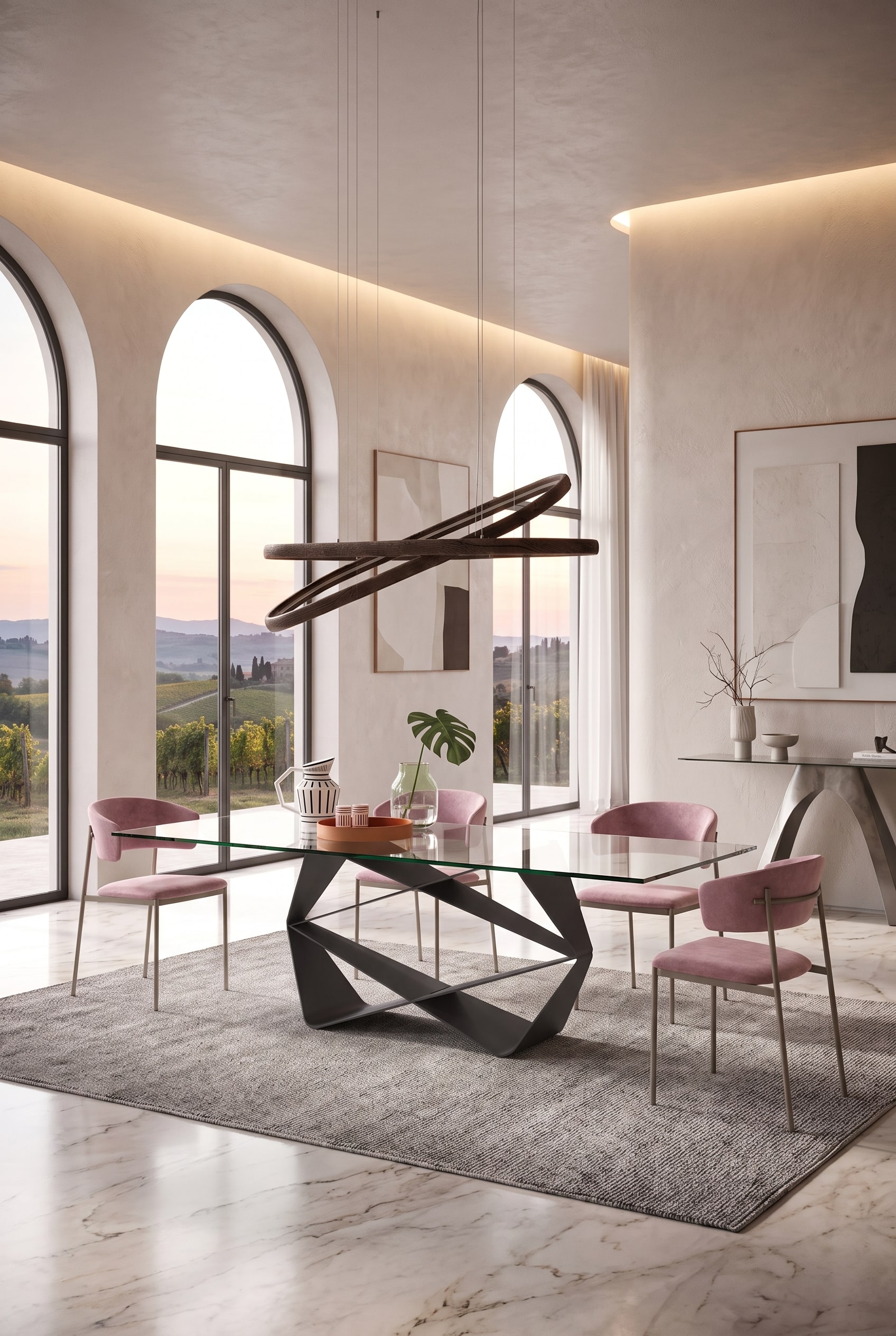Esszimmer Glasesstisch modern