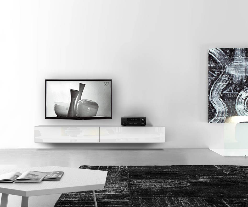 /Design lowboard wand B240 H33 5 hoogglans wit /Design lowboard wand B240 H33 5 hoogglans wit