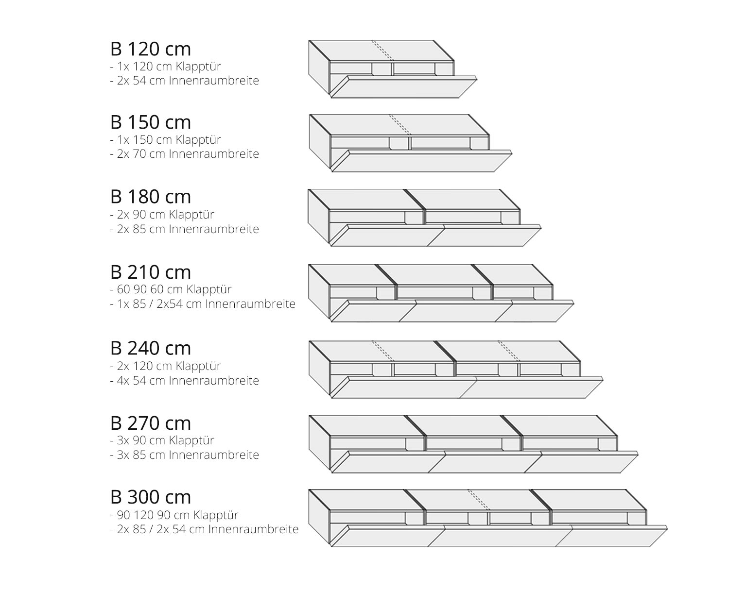 Design Design lowboard Breedtes 120 150 180 210 240 270 300 cm Design Design lowboard Breedtes 120 150 180 210 240 270 300 cm