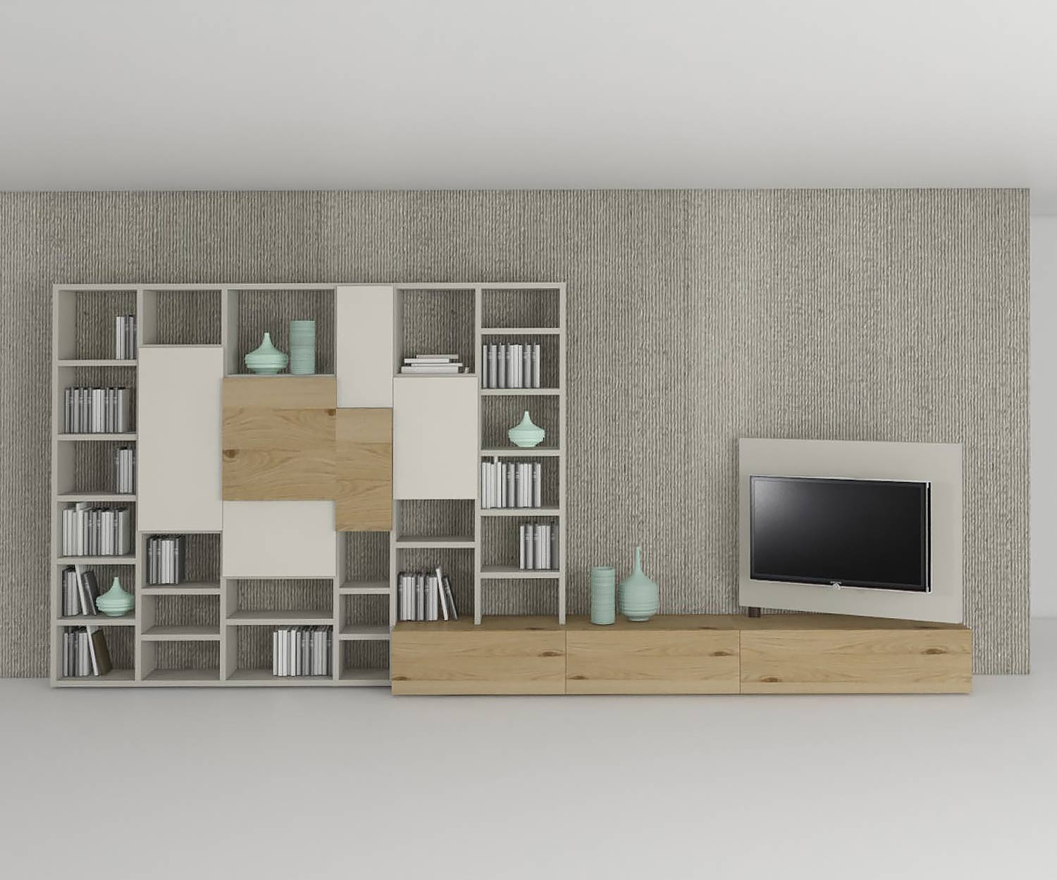 Livitalia Design tv-meubel met draaibare tv-beugel
