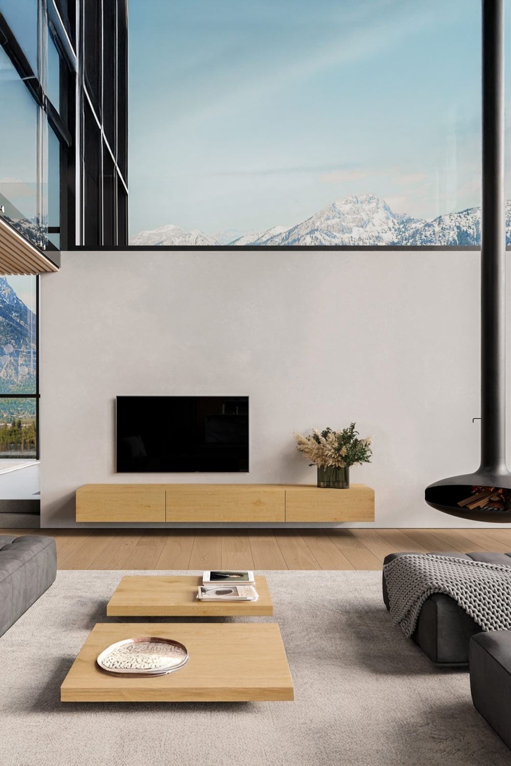 woonkamer-in-natuurtinten-met-lowboard-en-salontafels-in-houtnuances