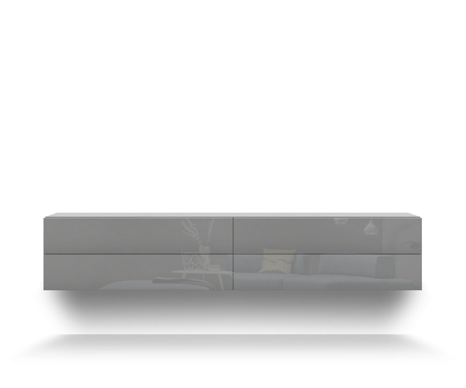 Novamobili Easy 4-zits bovenkast B216 lichtgrijs430 Novamobili Easy 4-zits bovenkast B216 lichtgrijs430