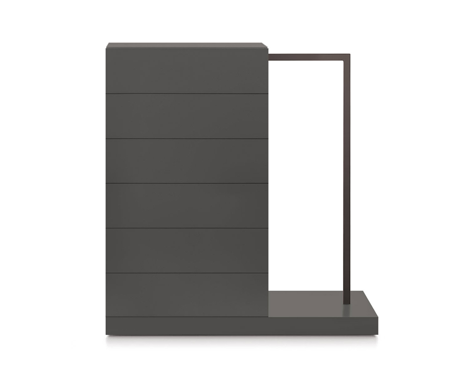 Novamobili Easy6 hoge ladekast + kleerkast rechts B64cm mat quartz310 Novamobili Easy6 hoge ladekast + kleerkast rechts B64cm mat quartz310