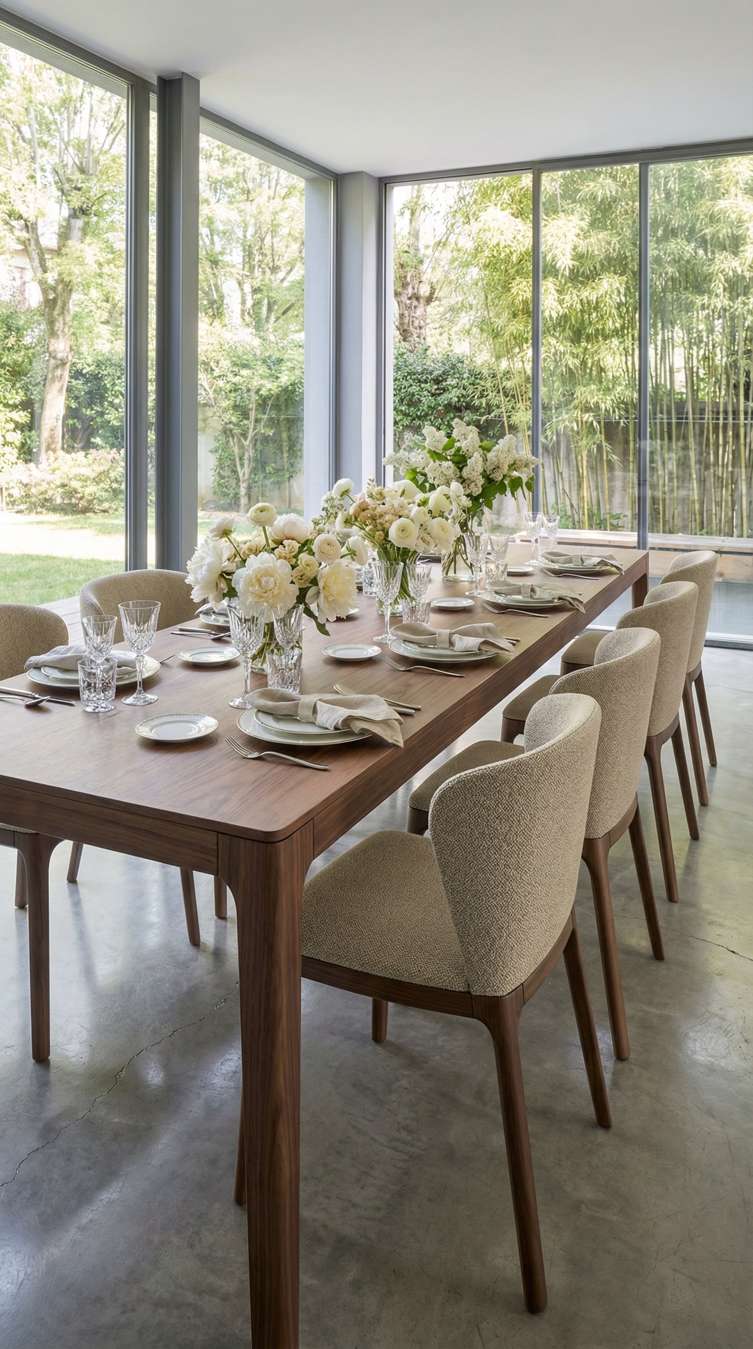 Novamobili stoel Navy met donker houten onderstel en elegante bekleding