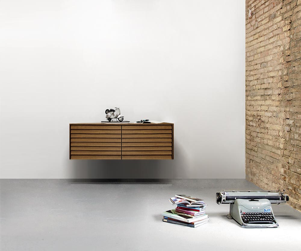 Punt Sussex dressoir wandhangend B119 super mat walnoot Punt Sussex dressoir wandhangend B119 super mat walnoot