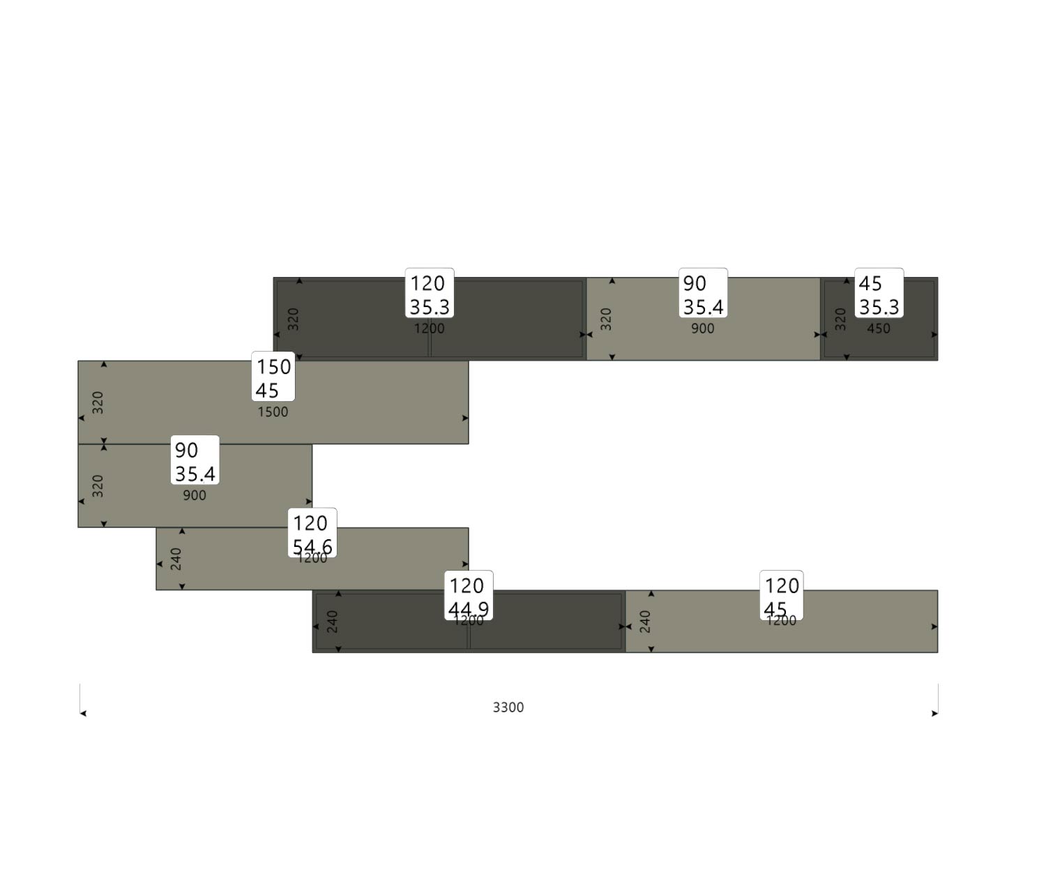 Ontwerp wohnand C02 Schets Afmetingen Maten Ontwerp wohnand C02 Schets Afmetingen Maten