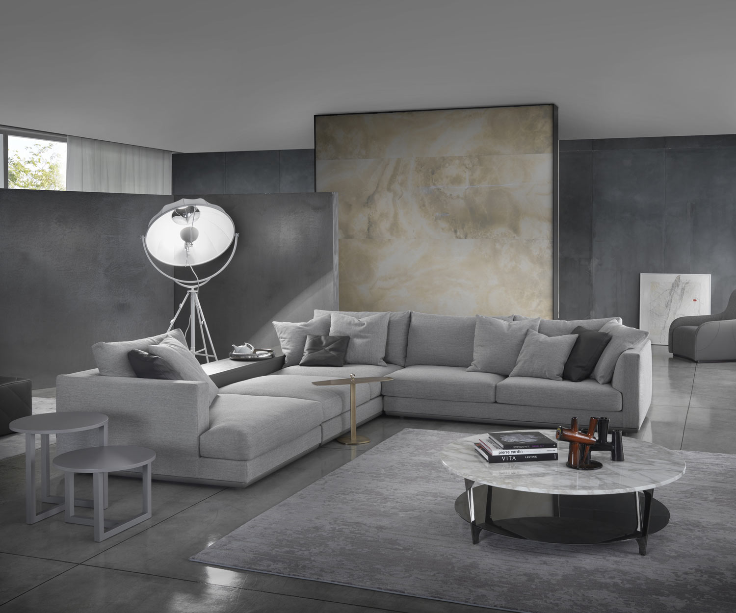 Moderne design bank bijzettafel Marelli Blad Moderne design bank bijzettafel Marelli Blad