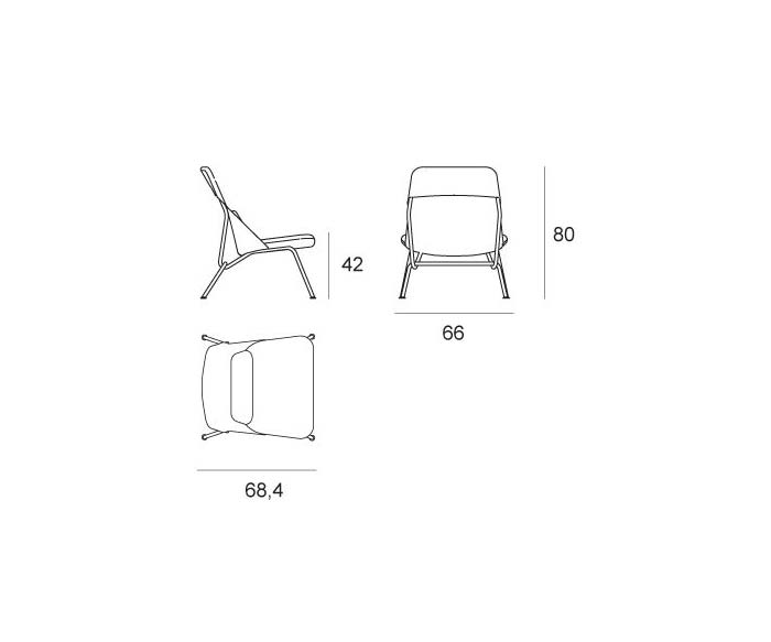 Prostoria Afmetingen Strain fauteuil Prostoria Afmetingen Strain fauteuil