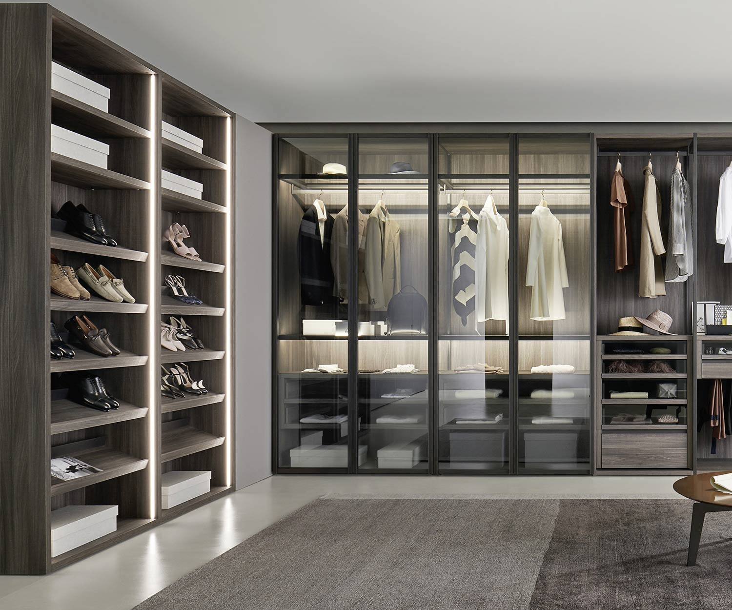 Moderne Livitalia Bellavista Design dressing met schoenenkast Moderne Livitalia Bellavista Design dressing met schoenenkast