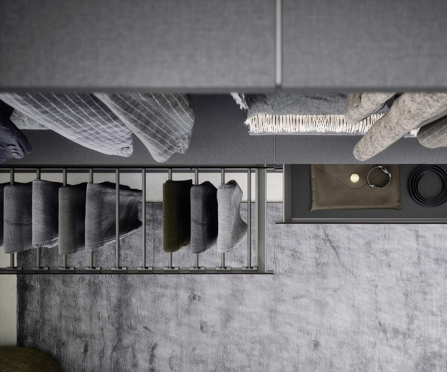 Luxe kleedkamer inloopkast broekenrek Luxe kleedkamer inloopkast broekenrek