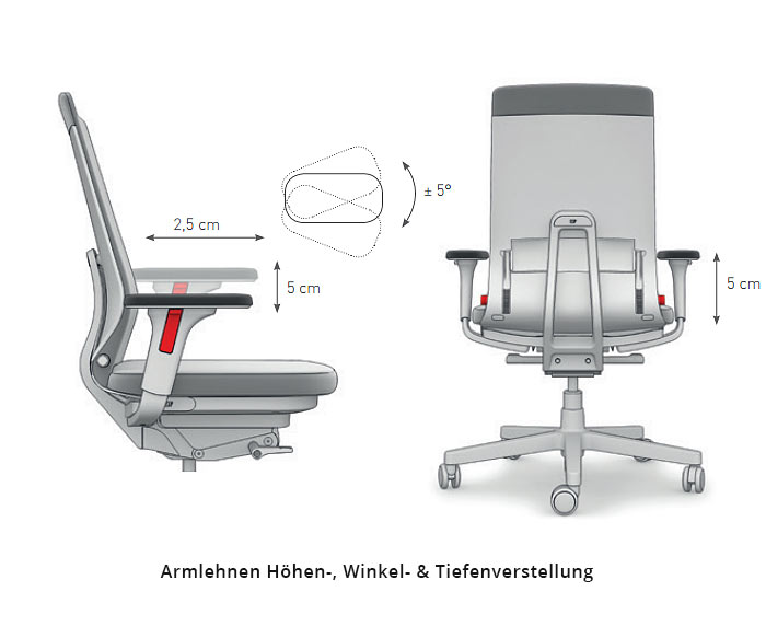 ICF Pyla ergonomische bureaustoel armleuning verstelbaar