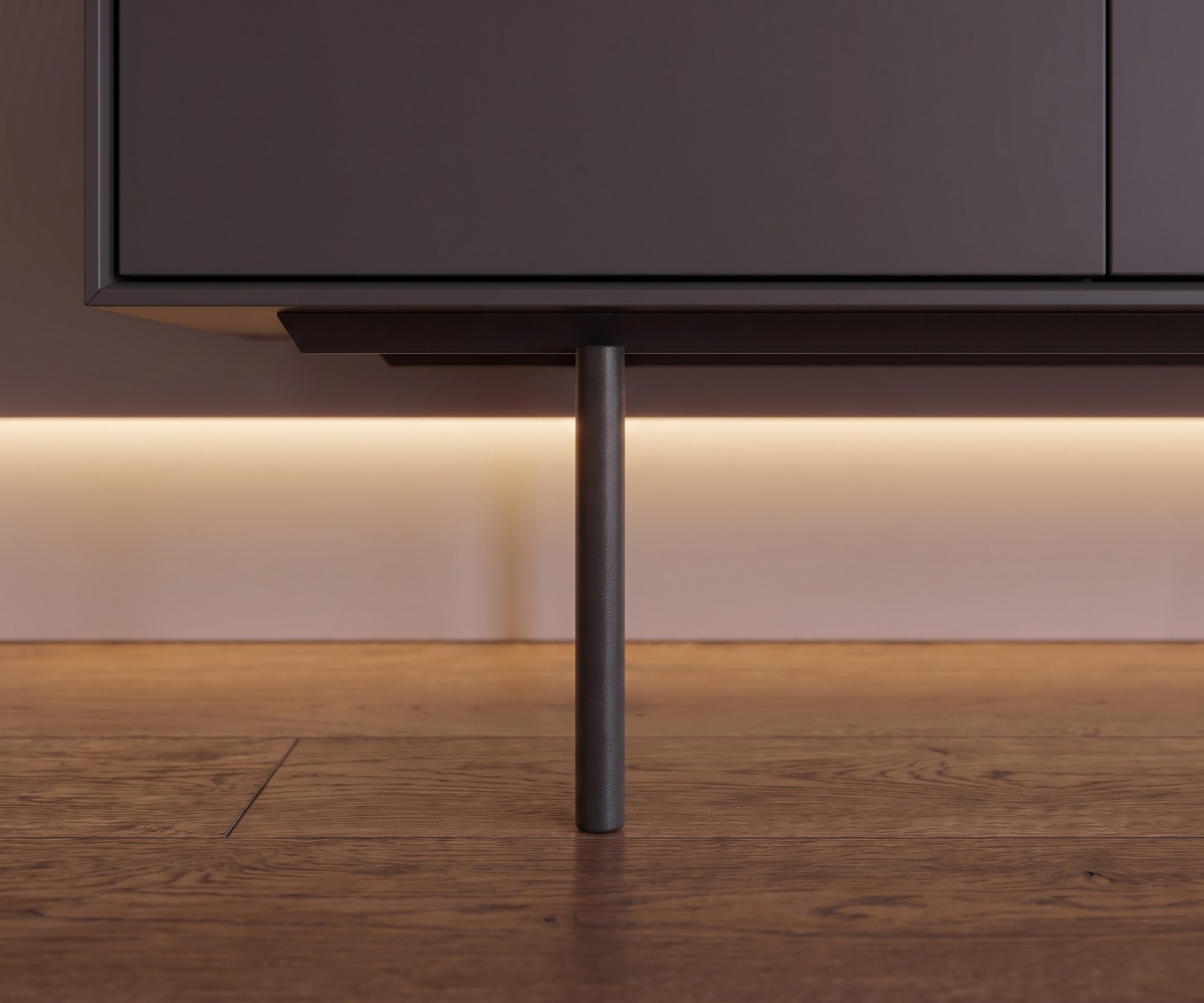 Design dressoir walnoot donkergrijs mat gelakt Deuren met push-pull technologie Design dressoir walnoot donkergrijs mat gelakt Deuren met push-pull technologie
