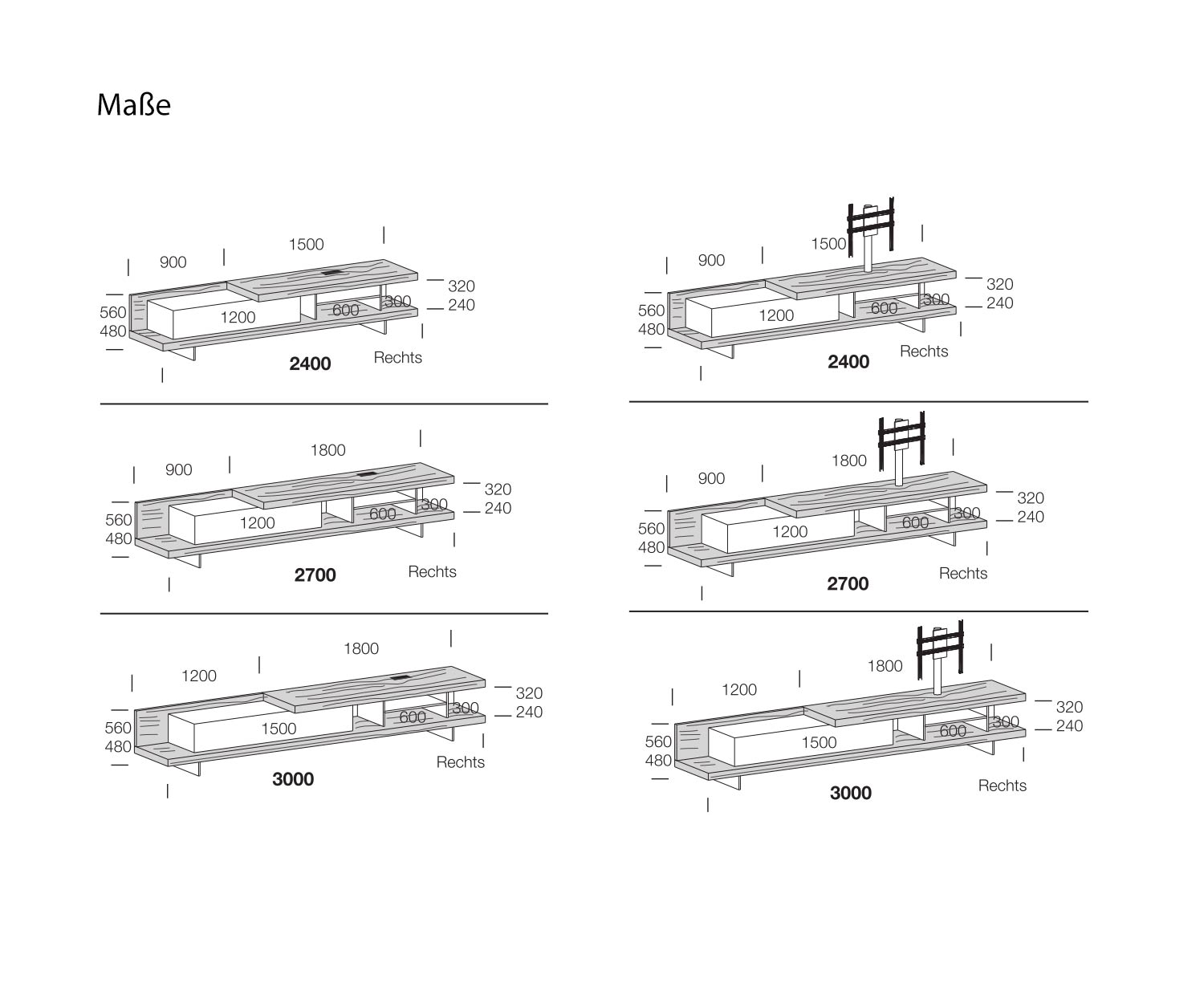 Livitalia Design Lowboard Open Afmetingen Schets Maten Maten Livitalia Design Lowboard Open Afmetingen Schets Maten Maten