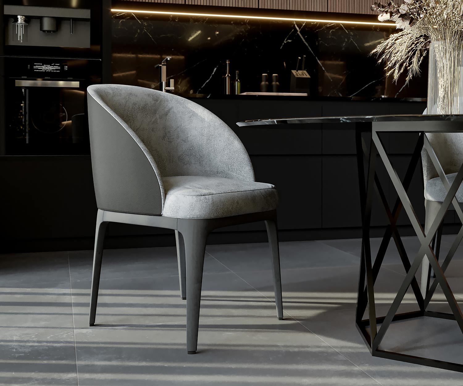Design fluwelen stoel Marelli Parijs Design fluwelen stoel Marelli Parijs