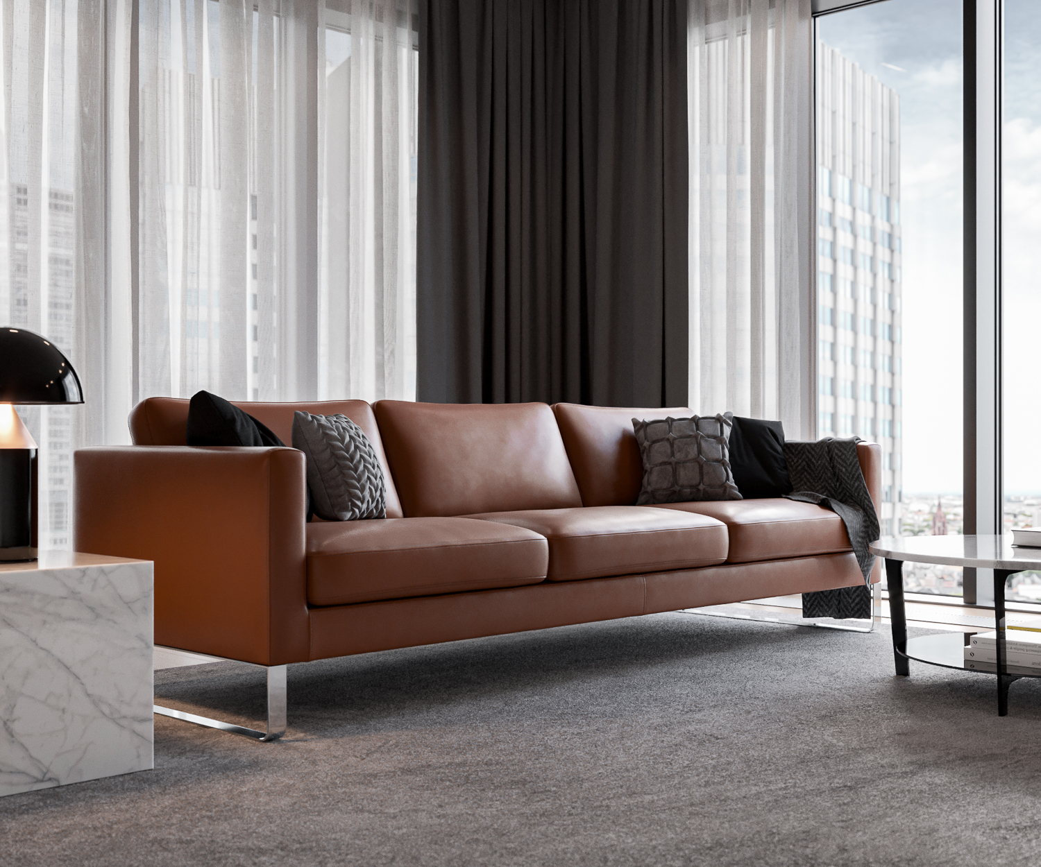 Elegance Emotion foto zijkant leer cognac Elegance Emotion foto zijkant leer cognac