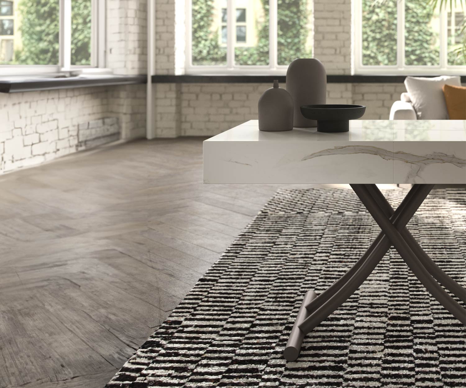 Hoogwaardige moderne marmeren glazen salontafel Hoogwaardige moderne marmeren glazen salontafel