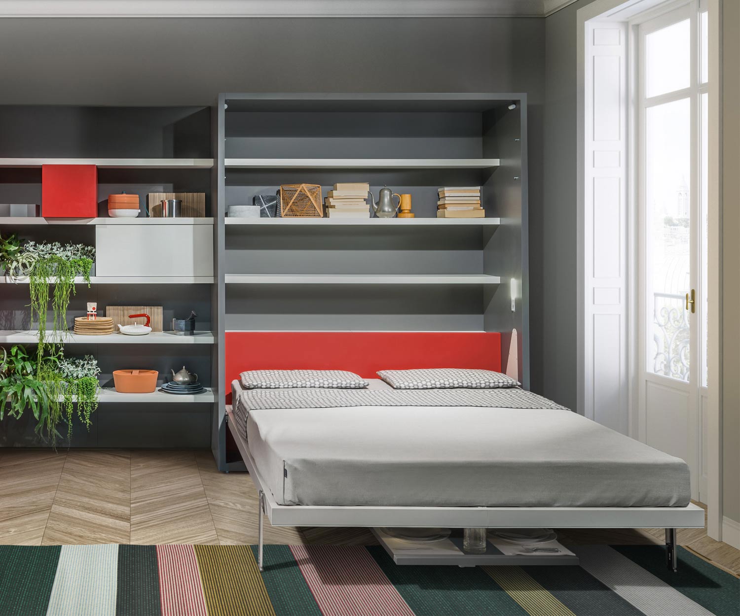 Clei Design vouwbed met eettafel 160x200 cm ligoppervlak Clei Design vouwbed met eettafel 160x200 cm ligoppervlak