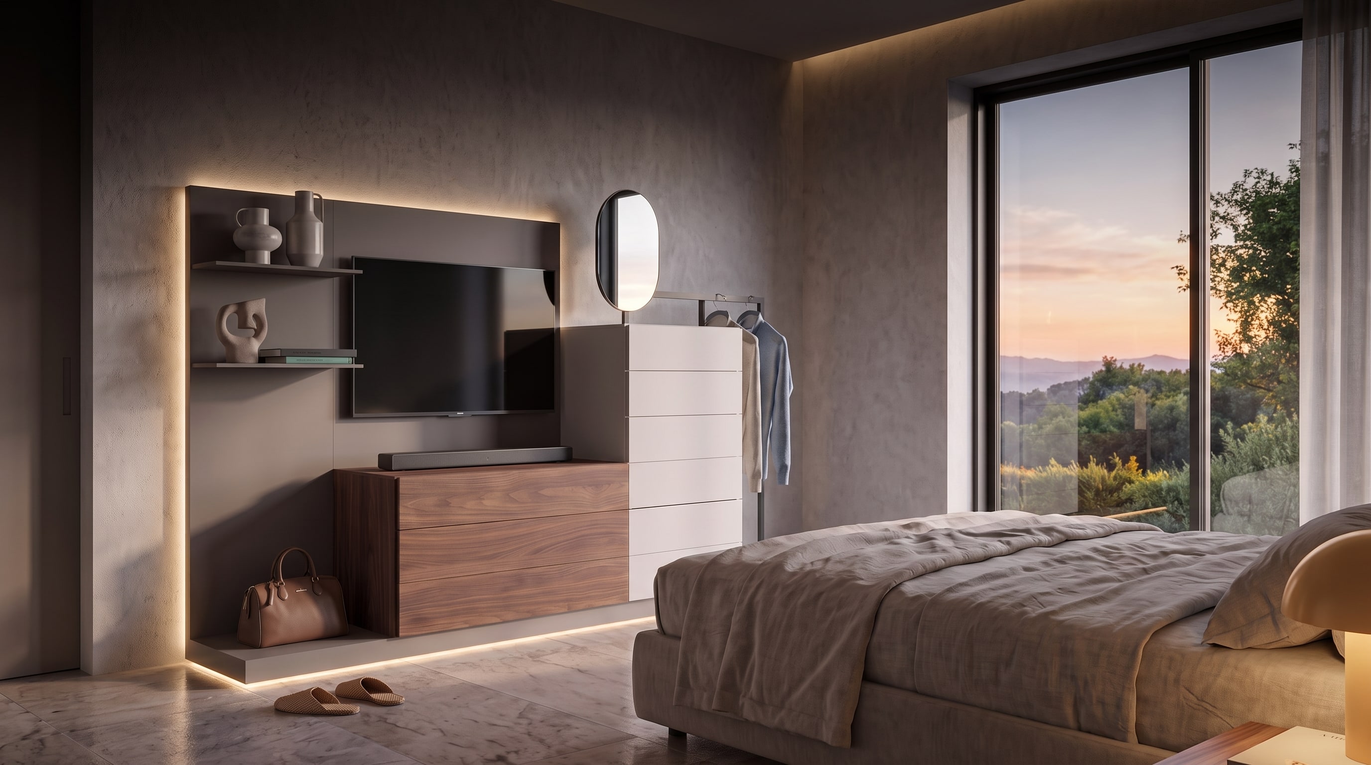 Slaapkamer modern inrichten: De slimme 3-in-1 oplossing Novamobili Easy 9