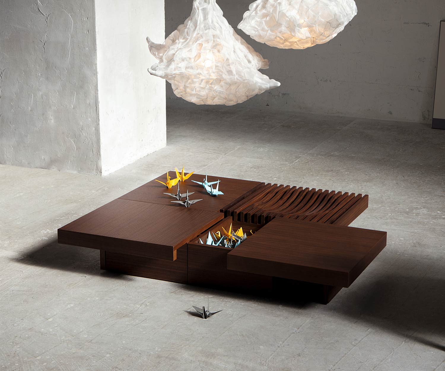 Exclusieve Conde House Barringer design salontafel met open verborgen vak Exclusieve Conde House Barringer design salontafel met open verborgen vak