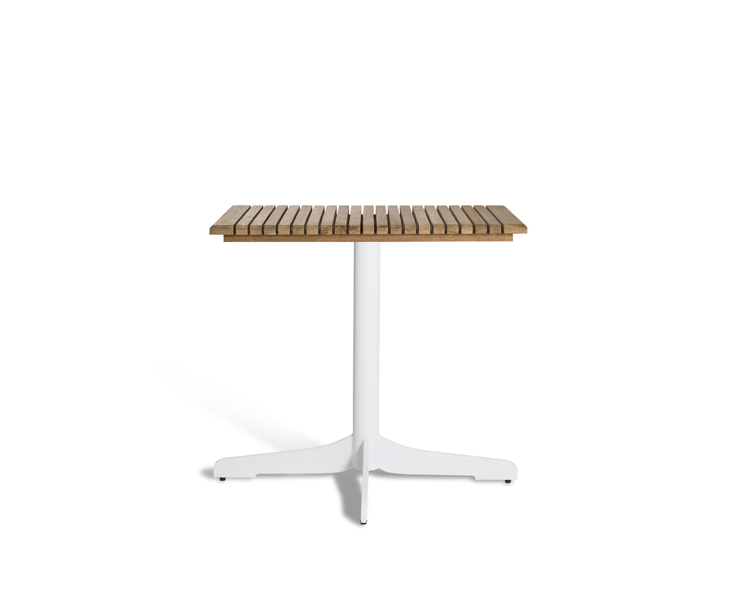 Oasiq Ceru aluminium eettafel B 70 cm wit teakhout Oasiq Ceru aluminium eettafel B 70 cm wit teakhout