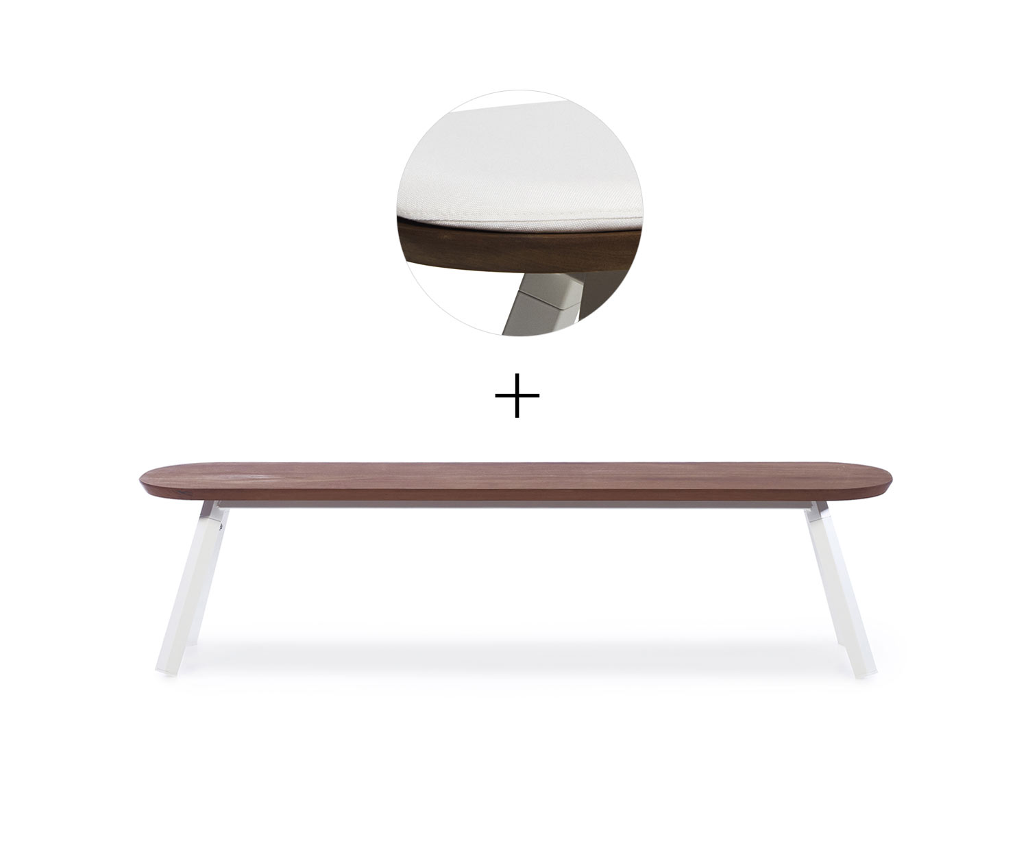 RS Barcelona Ping Pong Bank Wit B180 cm Wit Buiten RS Barcelona Ping Pong Bank Wit B180 cm Wit Buiten