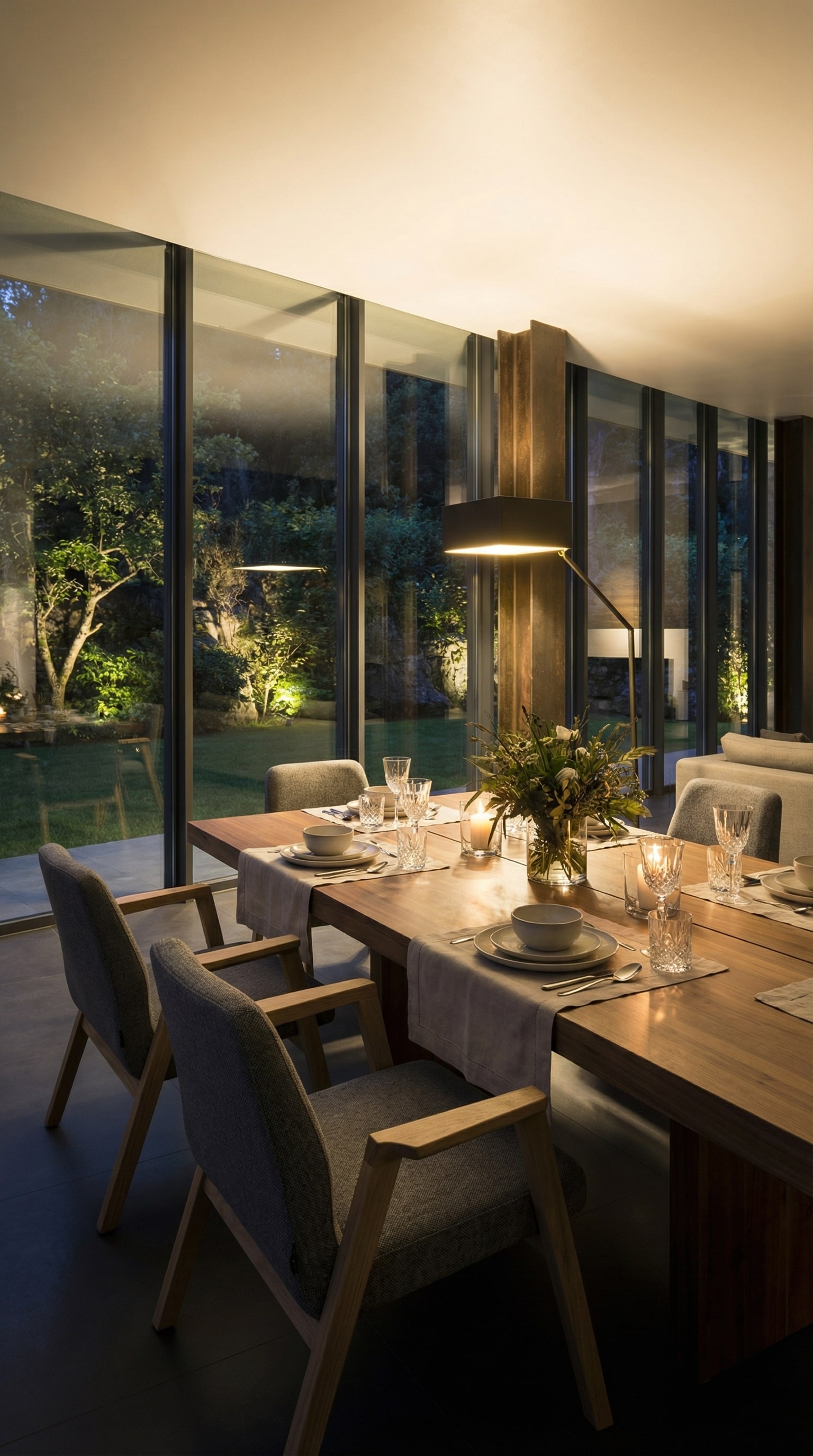 Prostoria Fauteuil Oblique met opvallende houten armleuningen in een architectuurloft