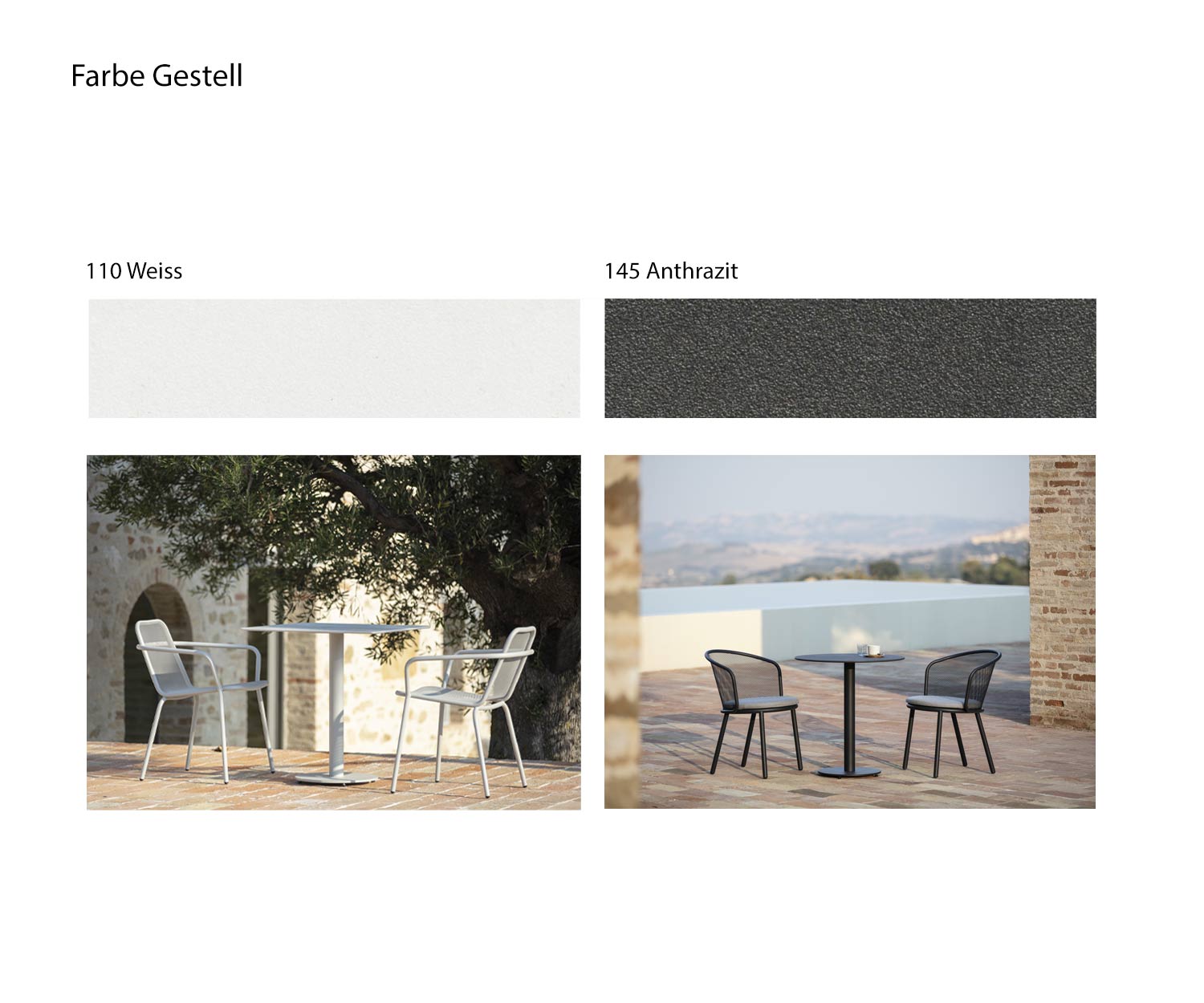 Branta bartafel Framekleuren wit antraciet donkergrijs Branta bartafel Framekleuren wit antraciet donkergrijs