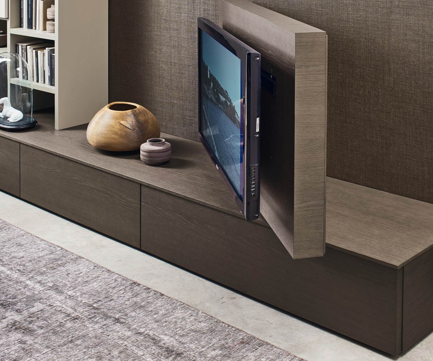 Hoogwaardige Livitalia Design wandmeubel C45 draaibare TV-beugel