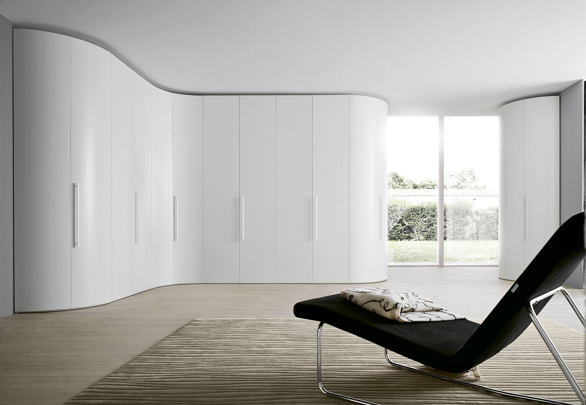 Rond design hoekelement wit mat Rond design hoekelement wit mat