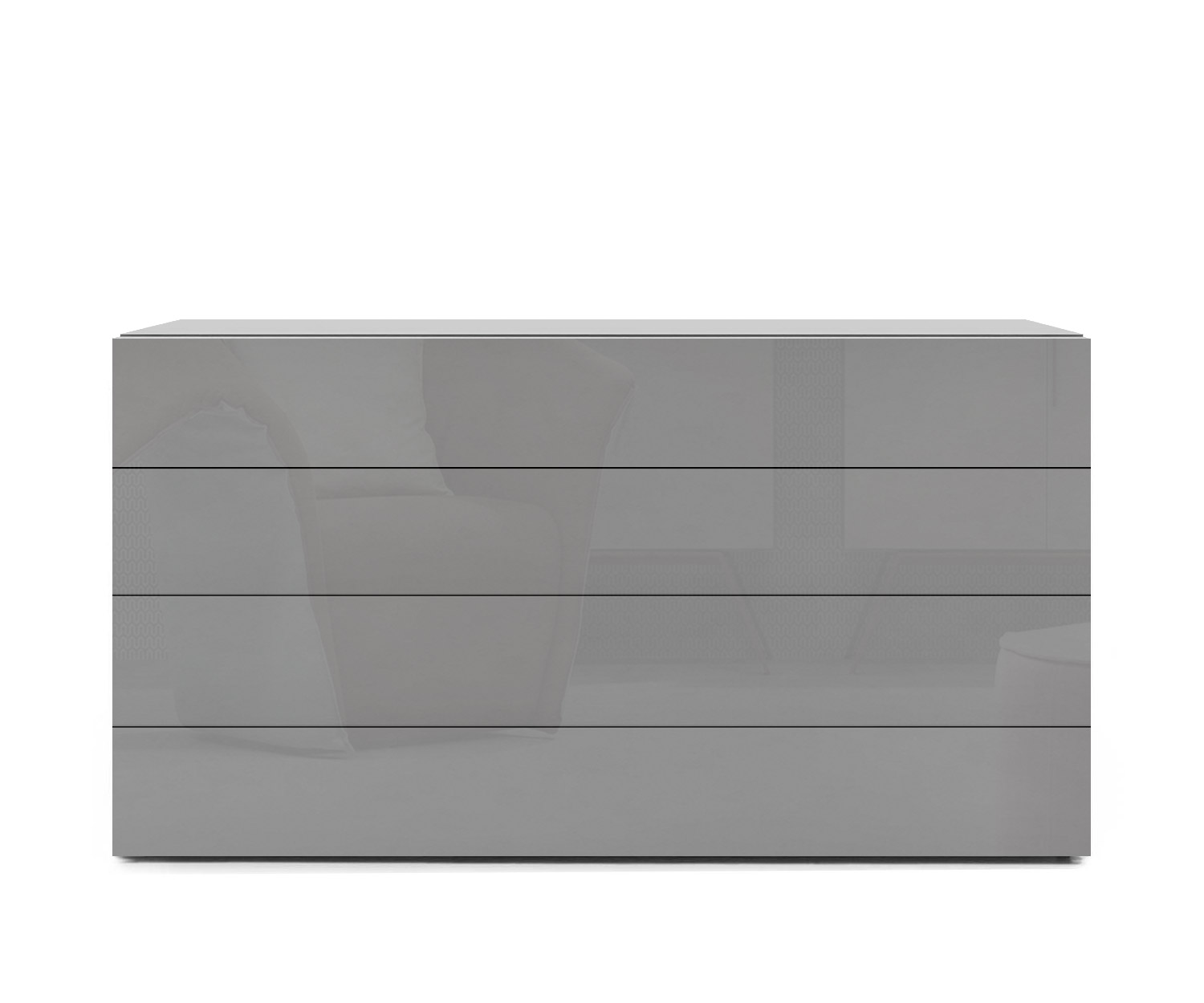 Novamobili Easy 4-zits ladekast B128 lichtgrijs430 Novamobili Easy 4-zits ladekast B128 lichtgrijs430