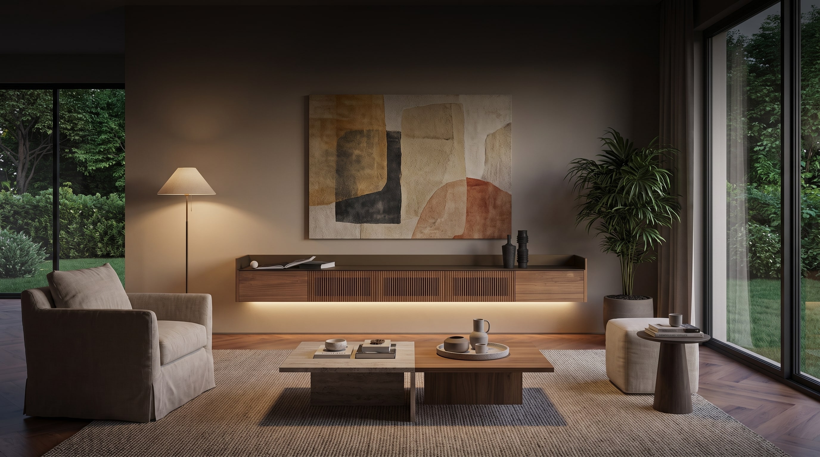7 ideeën om je tv te laten verdwijnen achter een kunstwerk