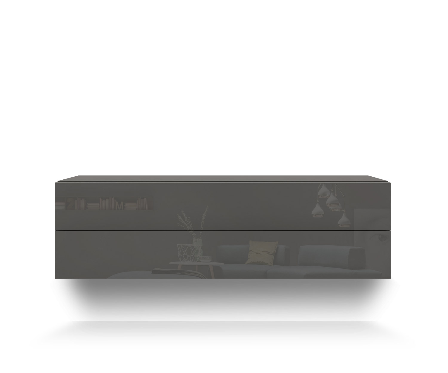 Novamobili Easy 2-zits wandmeubel B108 quarz410 Novamobili Easy 2-zits wandmeubel B108 quarz410