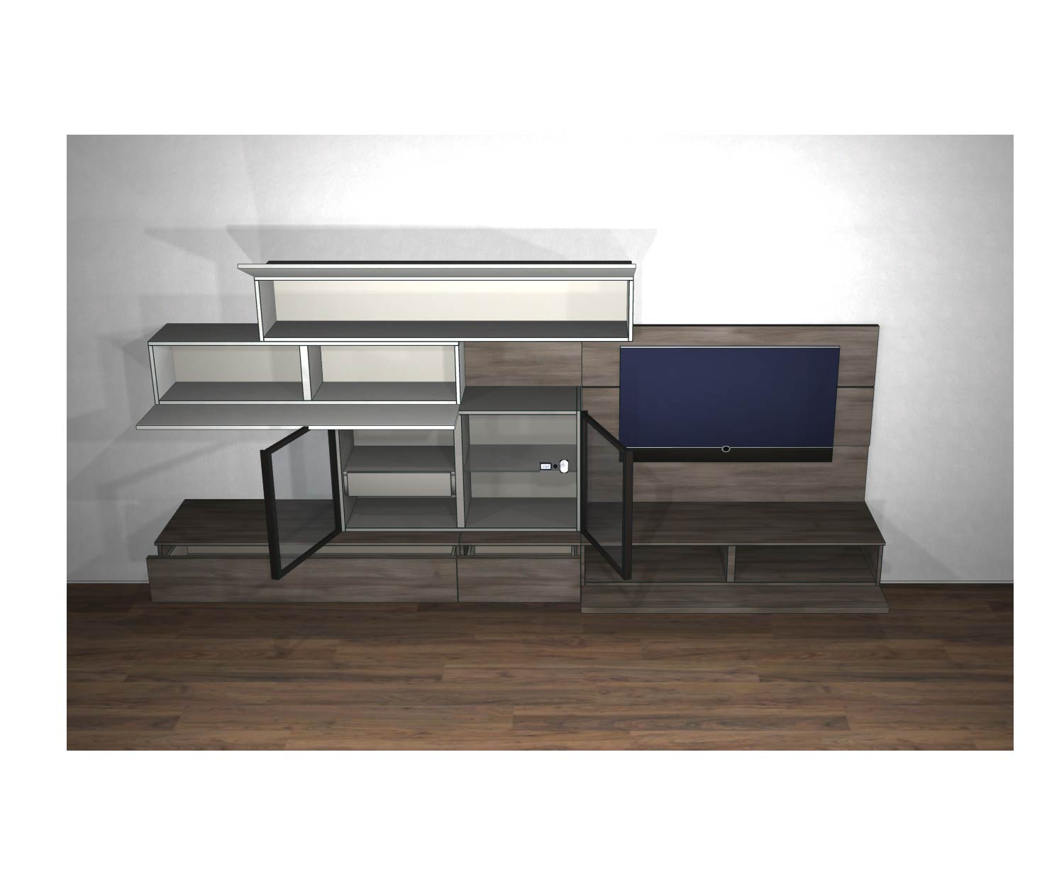 Livitalia Design hangelement C35 met open deuren en open elementen Livitalia Design hangelement C35 met open deuren en open elementen