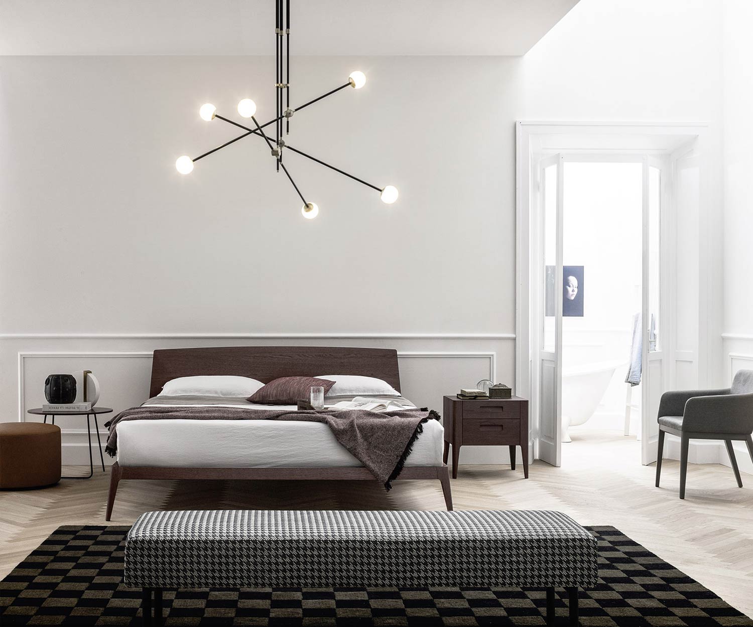 Exclusief Novamobili Design bed hout Siri Exclusief Novamobili Design bed hout Siri