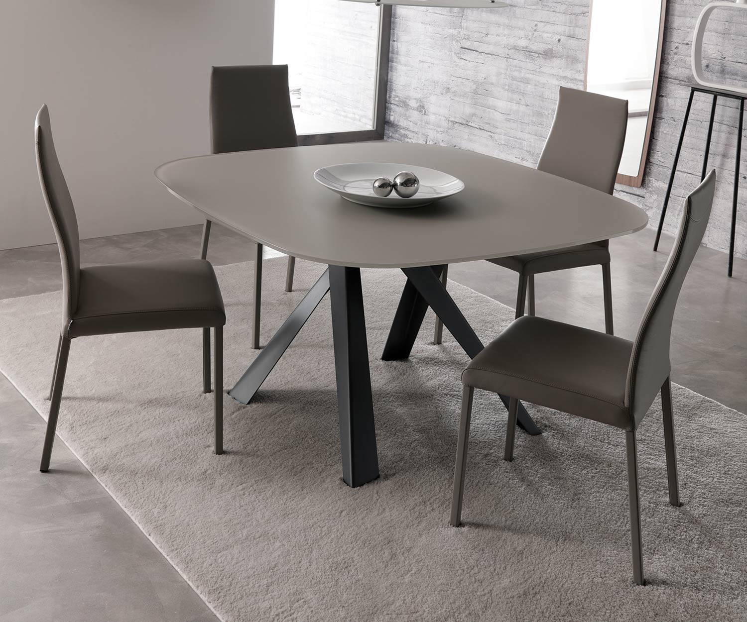 Ozzio Bombo T245 glazen tafel Beige (Crema) Ozzio Bombo T245 glazen tafel Beige (Crema)