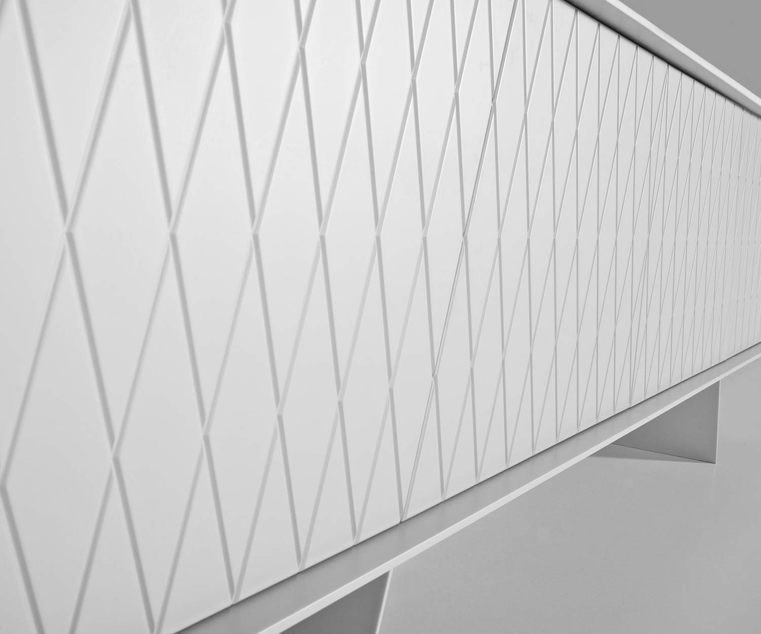 Exclusief al2 e klipse 008 design lowboard in wit ruitpatroon Exclusief al2 e klipse 008 design lowboard in wit ruitpatroon