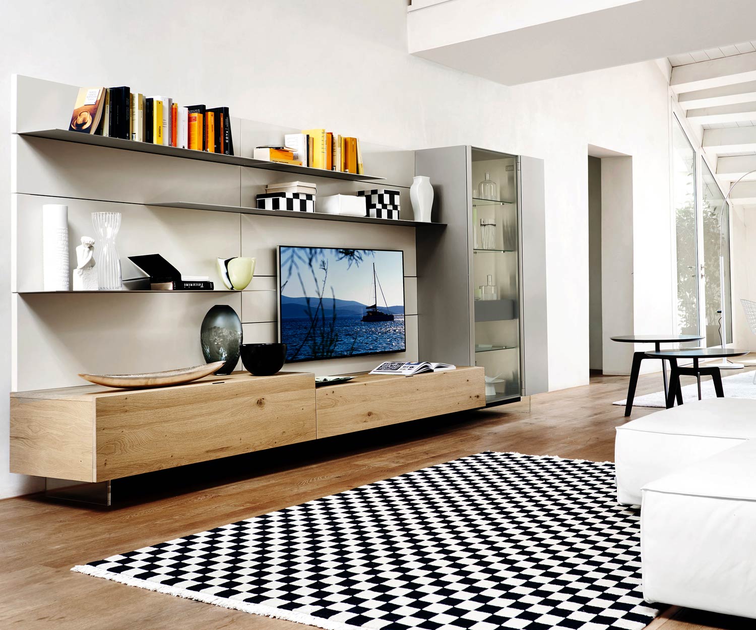 Livitalia Design wandmeubel C42 met boekenplank Livitalia Design wandmeubel C42 met boekenplank