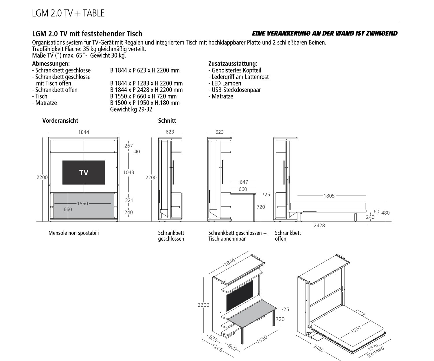 Clei LGM Boekenkast bed bureau Clei LGM Boekenkast bed bureau