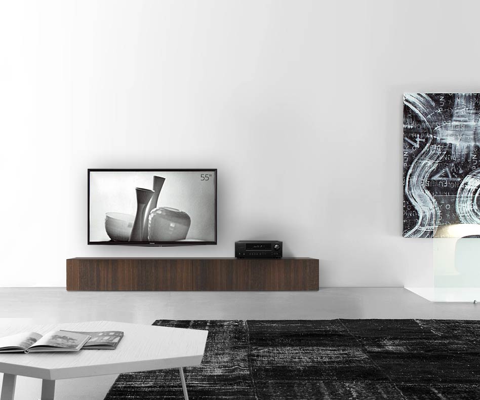 Livitalia Houten design lowboard configurator vloer 240 cm 32 cm 46 cm bruin eiken Livitalia Houten design lowboard configurator vloer 240 cm 32 cm 46 cm bruin eiken