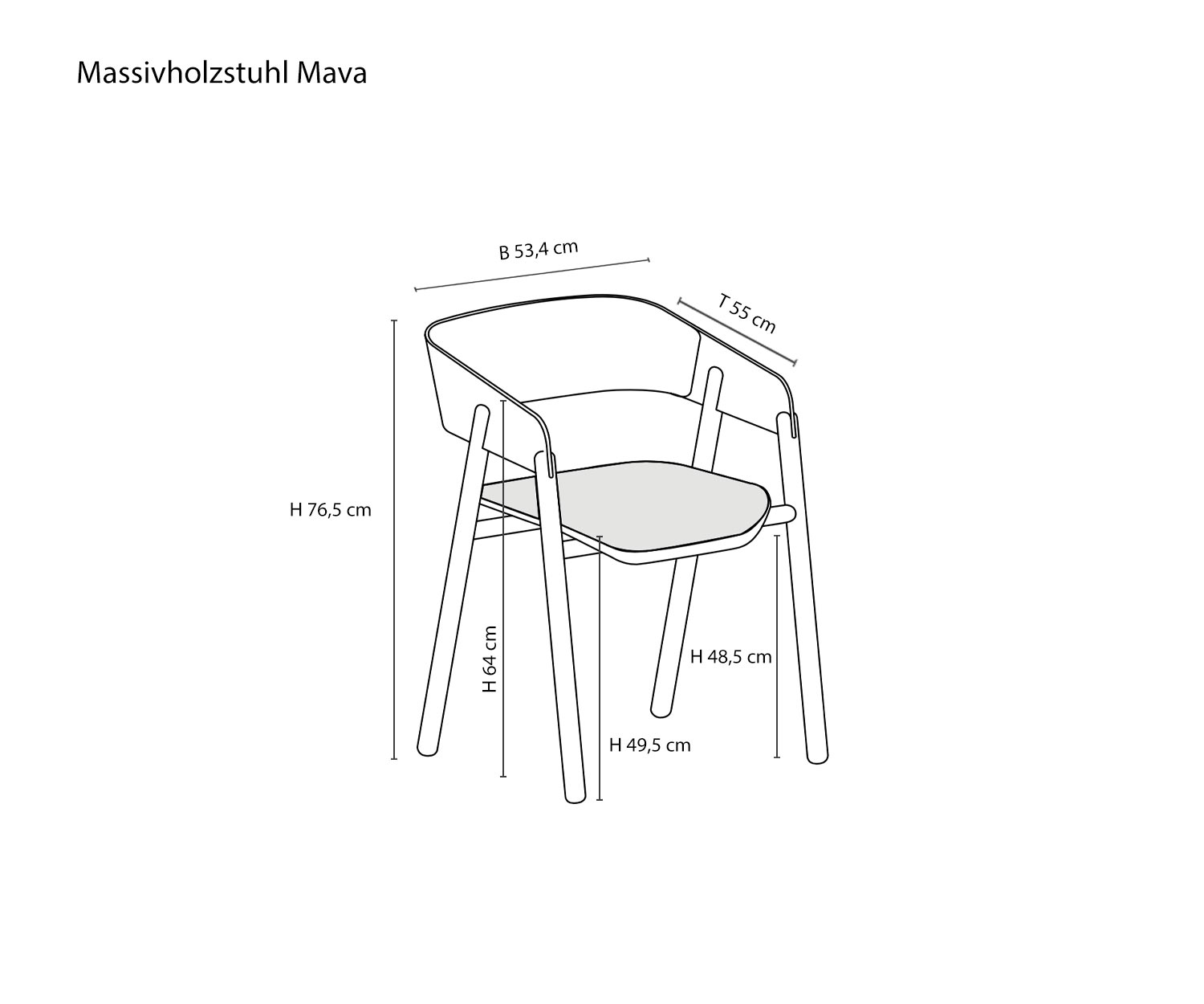 Design houten stoel Mava van Punt Schets Afmetingen Afmetingen Informatie over de afmetingen Design houten stoel Mava van Punt Schets Afmetingen Afmetingen Informatie over de afmetingen