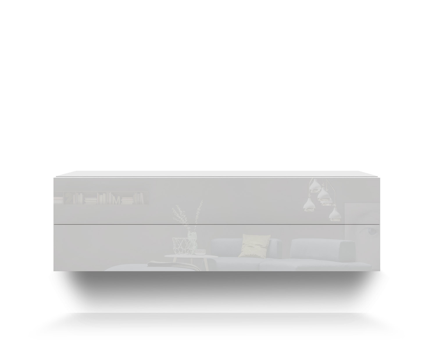 Novamobili Easy 2-zits wandmeubel B108 wit400 Novamobili Easy 2-zits wandmeubel B108 wit400