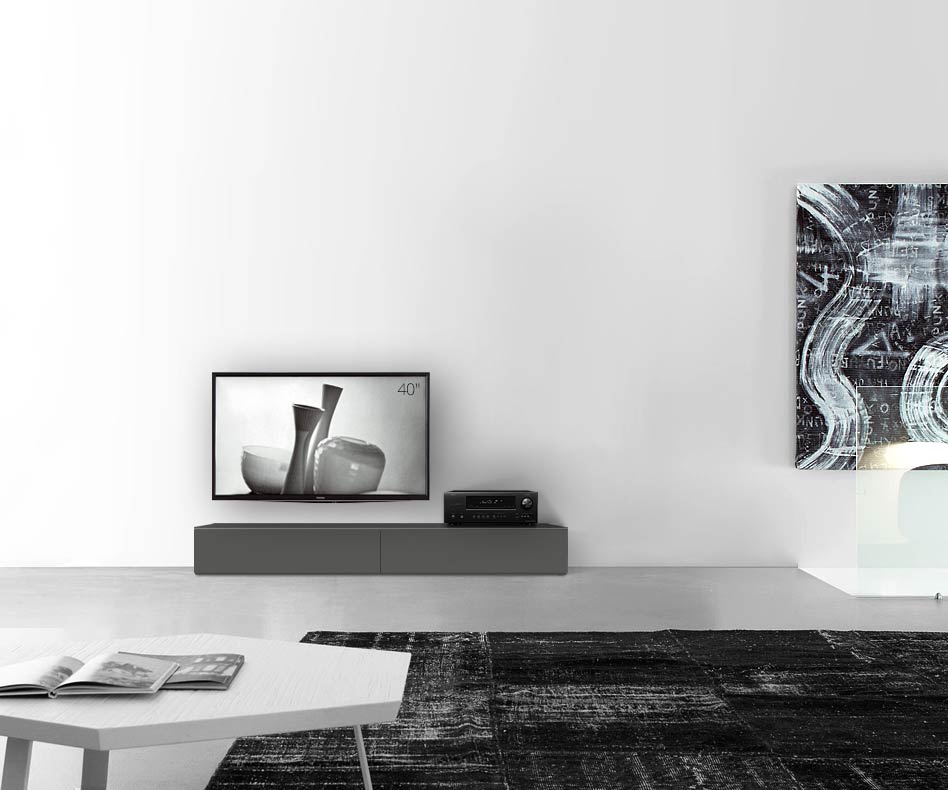 /Design lowboard vloer B180 H27 mat donkergrijs /Design lowboard vloer B180 H27 mat donkergrijs